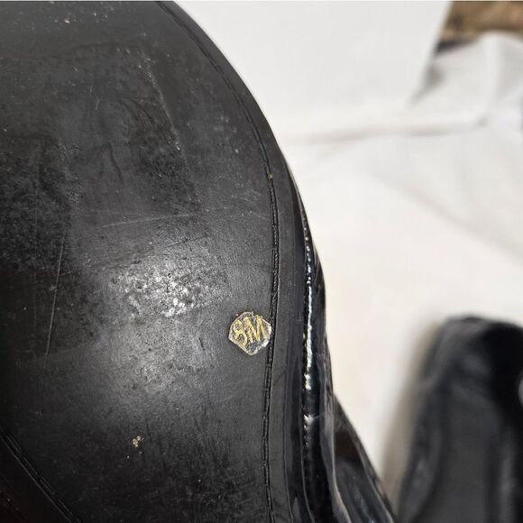 TORY BURCH Eddie black patent‎ leather shiny stretch ballet flats 8 - Picture 7 of 7